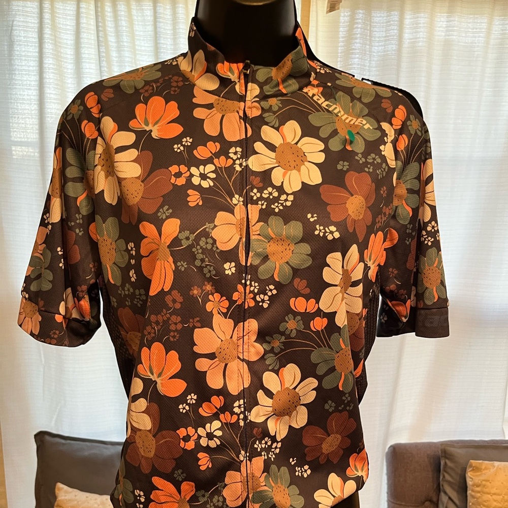 Sport Bicycle shirt with flowers print